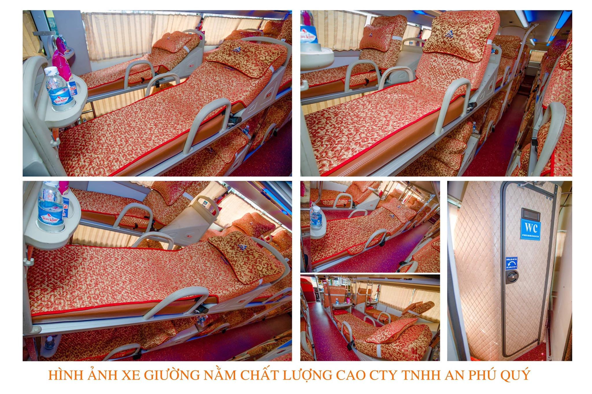 Nội thất giường nằm bên trong xe An Phú Quý
